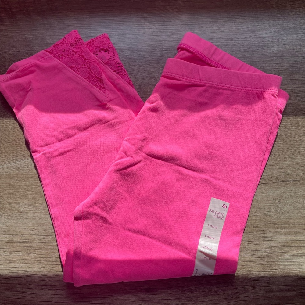 NWT GIRL CAPRI LEGGINGS SZ 10/12